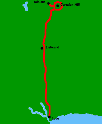 Liskeard & Caradon Railway, Cornwall map