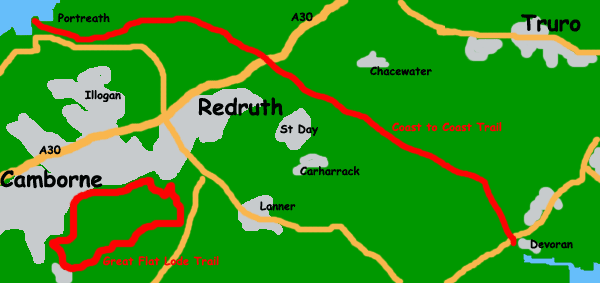 Redruth and Chasewater Railway trail, cornwall